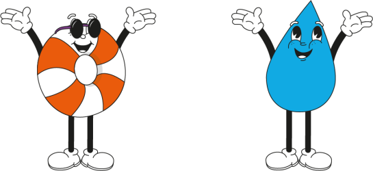 Maskottchen Hände hoch